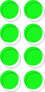 green circles